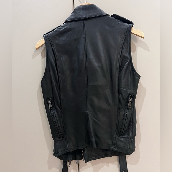 R13 leather jacket motorcycle biker style black us small - Picture 6 of 6